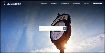 Imagen del sitio web de Lakewood Township