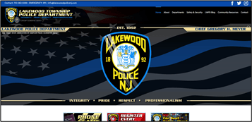 Imagen del sitio web del Departamento de Policía de Lakewood
