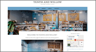 Zdjęcie strony internetowej Tenth & Willow
