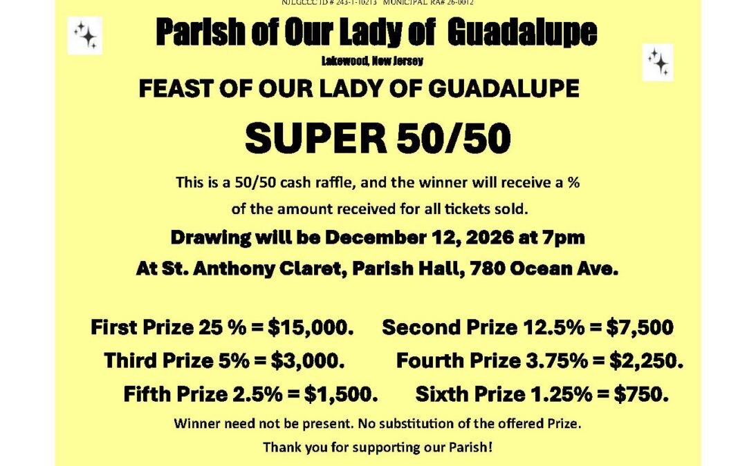 Feast of Guadalupe 50/50 Raffle
